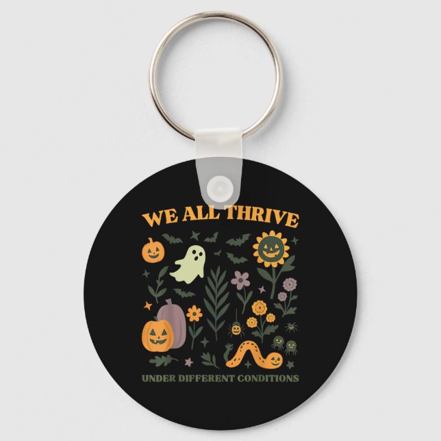 Thrive Under Different Conditions SPED Halloween Keychain (Front)