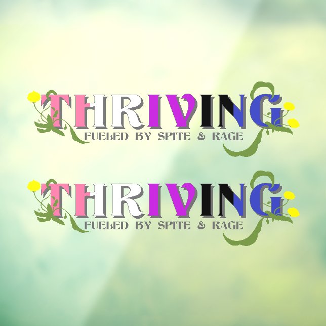 Thriving Genderfluid Pride Window Cling (Sheet 3)