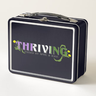 Thriving Genderqueer Pride Metal Lunch Box