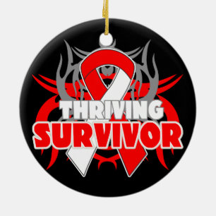 Thriving Oral Cancer Survivor Ceramic Ornament