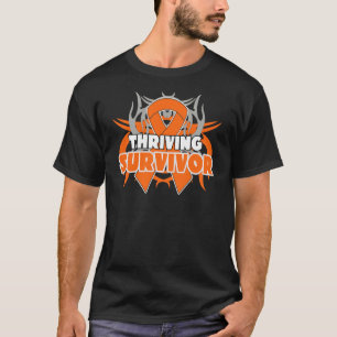 Thriving Skin Cancer Survivor Orange Ribbon T-Shirt