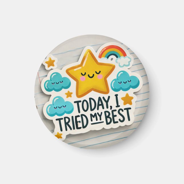  Thriving With ADHD* Today I Tried My Best Magnet (Front)