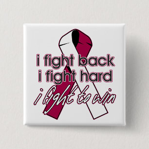 Throat Cancer I Fight Back 2 Inch Square Button
