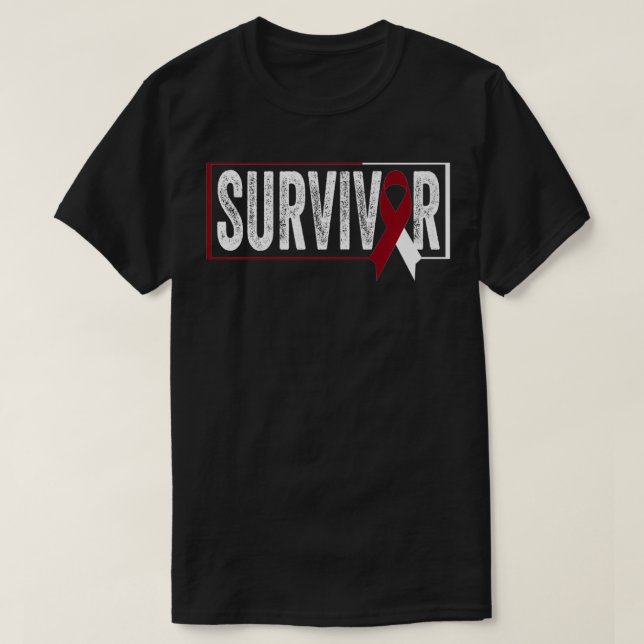 Throat Cancer  Oral Head Neck Cancer Awareness Sur T-Shirt (Design Front)