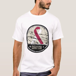 Throat Cancer Survivor Mens Vintage T-Shirt