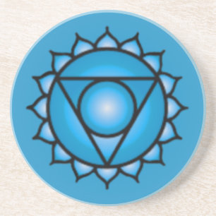 Throat Chakra Dessous de verre de boisson en grès