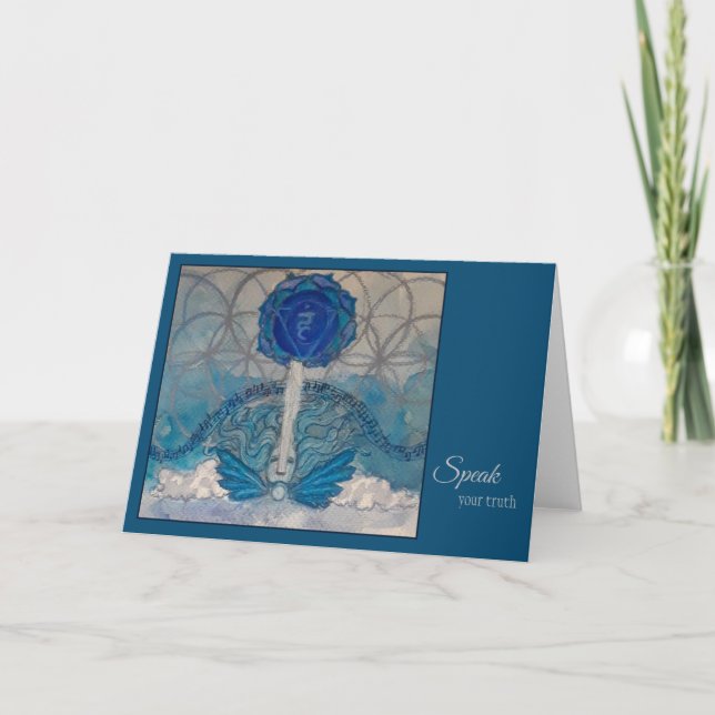 Throat Chakra Greeting Card (Front)