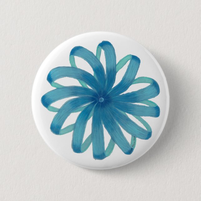 Throat Chakra Healing Art #1 2 Inch Round Button (Front)