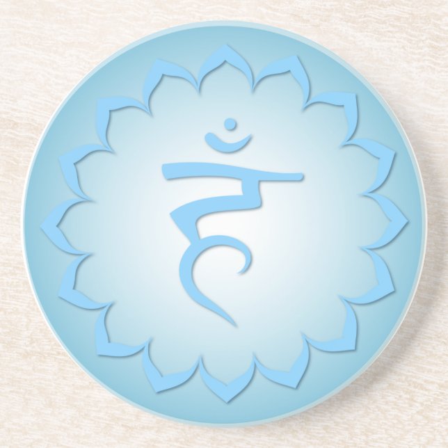 Throat Chakra - Light Blue Coaster (Front)