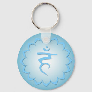 Throat Chakra - Light Blue Keychain