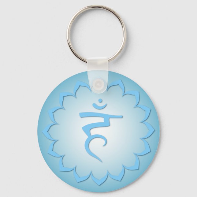 Throat Chakra - Light Blue Keychain (Front)