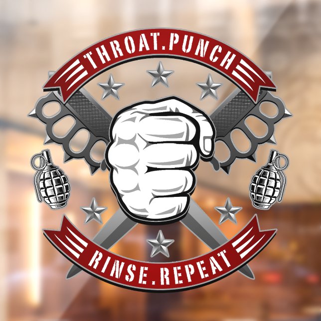 Throat Punch Window Cling (Sheet 2)