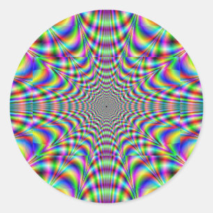 throbbing - optical illusion classic round sticker