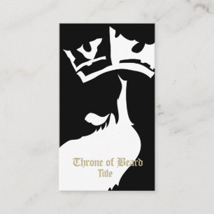 Throne White on Black Business Card
