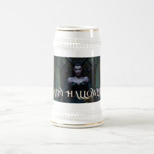 Throned Demon Queen in Candlelight Beer Stein