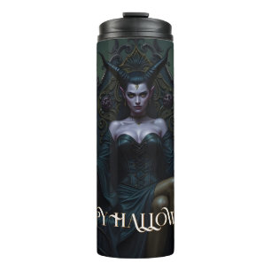 Throned Demon Queen in Candlelight Thermal Tumbler