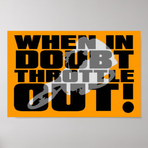 Throttle Out Dirt Bike Motocross Poster Sign
