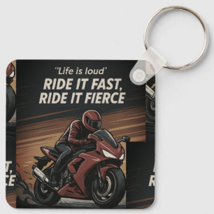 Throttle Rush: Ride the Wind Keychain