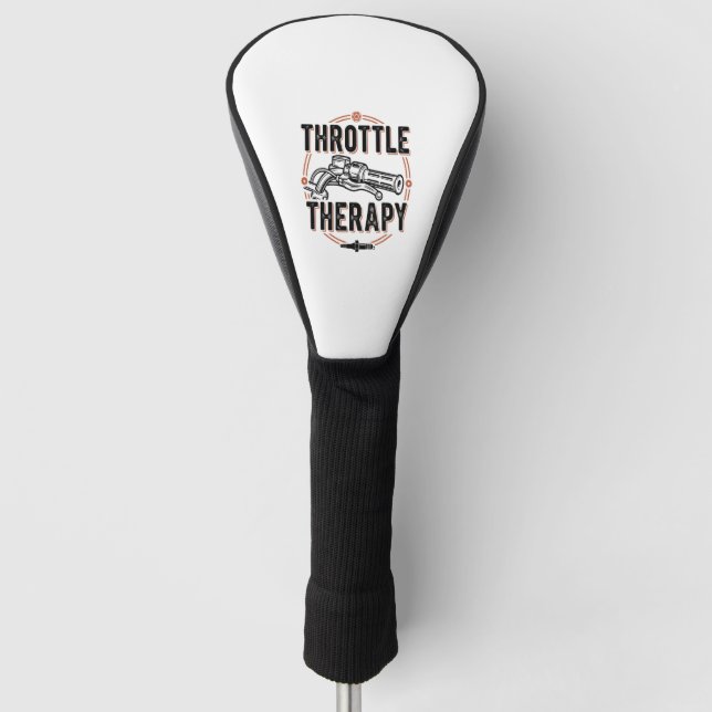Throttle Therapy Motorcycle Grip Golf Head Cover (Front)