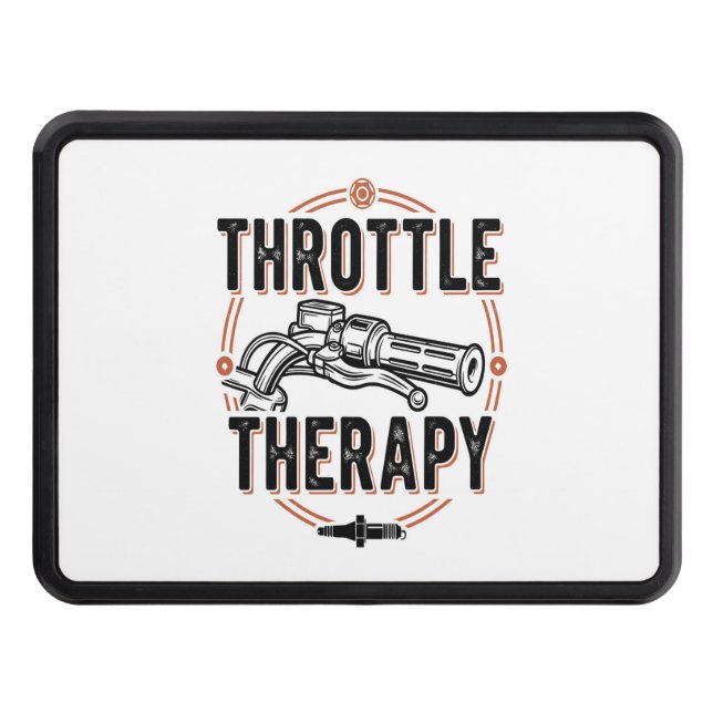 Throttle Therapy Motorcycle Grip Trailer Hitch Cover (Front)