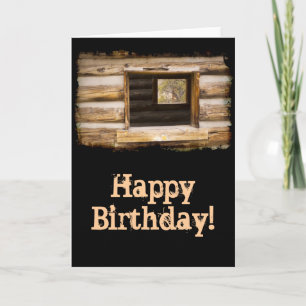 Through and Through Cabin Window Birthday Card