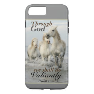 Through God we shall do Valiantly Psalm 108 Horses Case-Mate iPhone Case