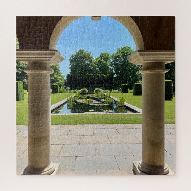 Through The Arch Towards The Pond Walmer Castle Jigsaw Puzzle (Vertical)