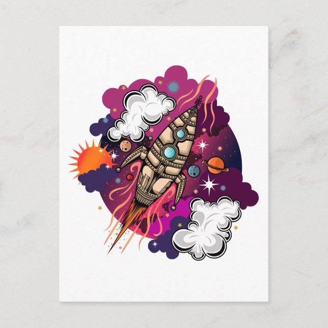 Through The Galaxy Postcard (Front)