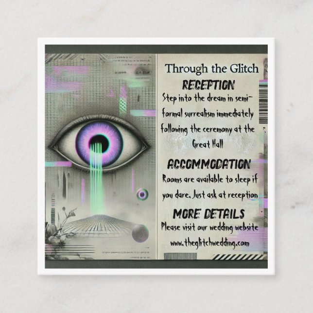 👁️ “Through the Glitch” Weirdcore Enclosure Card  (Front)