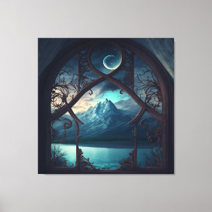 Through the Moonlit Window Canvas Print