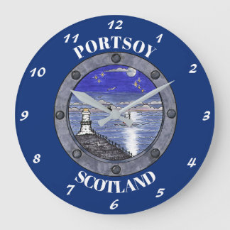 Through the Porthole Large Wall Clock