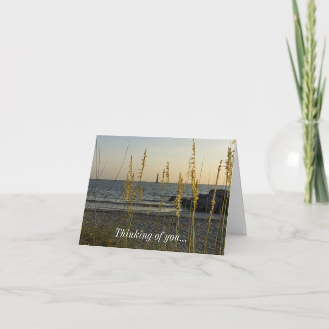 Through The Sea Oats Thinking Of You Card (Front)