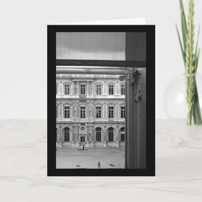 Through the window Le Louvre Paris Greeting Card (Front)