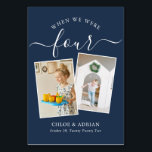 Through the Years Couple Photo Wedding Modern Tabl Table Number<br><div class="desc">Reminisce and have some fun with your wedding reception table numbers - These elegant simple table numbers give you the option to include a photograph of the the bride and groom at the same age as the table number, the bride and grooms name/s and the date of their wedding. The...</div>