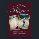Through the Years Couple Photo Wedding Modern Tabl Table Number<br><div class="desc">Reminisce and have some fun with your wedding reception table numbers - These elegant simple table numbers give you the option to include a photograph of the the bride and groom at the same age as the table number, the bride and grooms name/s and the date of their wedding. The...</div>