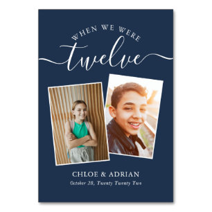 Through the Years Couple Photo Wedding Modern Tabl Table Number