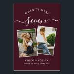 Through the Years Couple Photo Wedding Modern Tabl Table Number<br><div class="desc">Reminisce and have some fun with your wedding reception table numbers - These elegant simple table numbers give you the option to include a photograph of the the bride and groom at the same age as the table number, the bride and grooms name/s and the date of their wedding. The...</div>