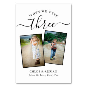 Through the Years Couple Photo Wedding Modern Table Number