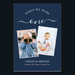 Through the Years Couple Photo Wedding Modern Table Number<br><div class="desc">Reminisce and have some fun with your wedding reception table numbers - These elegant simple table numbers give you the option to include a photograph of the the bride and groom at the same age as the table number, the bride and grooms name/s and the date of their wedding. The...</div>