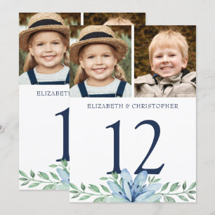 Through The Years Photos Wedding Table Number Sign