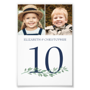 Through The Years Photos Wedding Table Number Sign