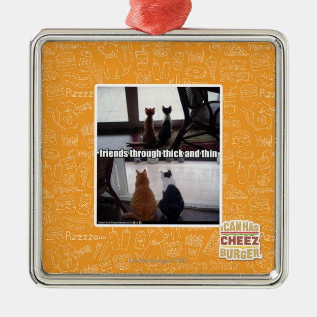Through thick and thin metal ornament (Front)