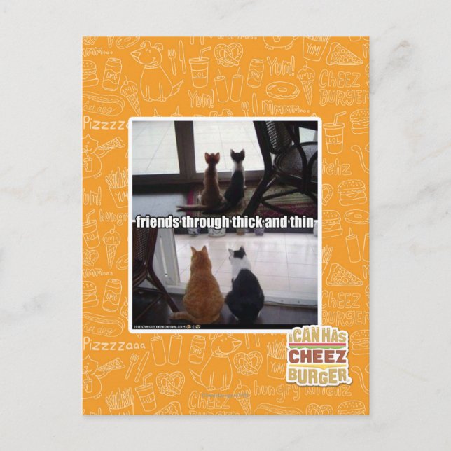 Through thick and thin postcard (Front)