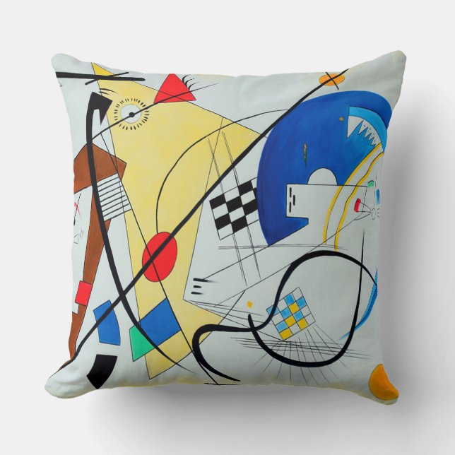 Throughgoing Line by Wassily Kandinsky Throw Pillow (Front)