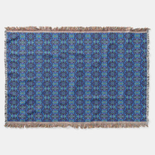 Throw Blanket Blue & Purple Orchids