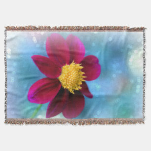 Throw Blanket/Burgundy Flower Blanket