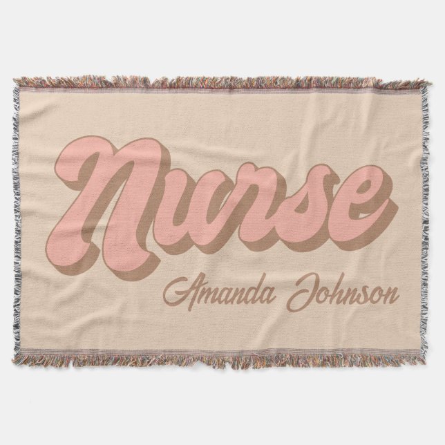 Throw Blanket For Nurse Personalized (Front)