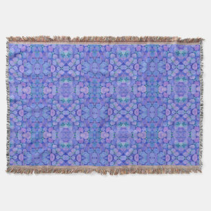 Throw Blanket Lavender Hydrangea Pattern