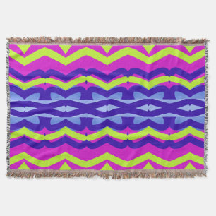 Throw Blanket, Modern multicolor fabric pattern  T Blanket