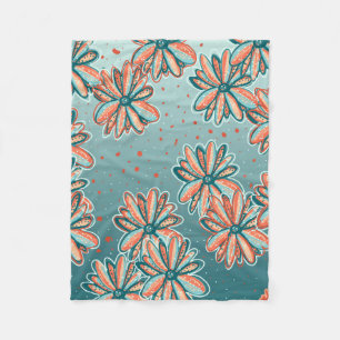 Throw Blanket, Orange Blossoms by Lisa Casineau Fleece Blanket